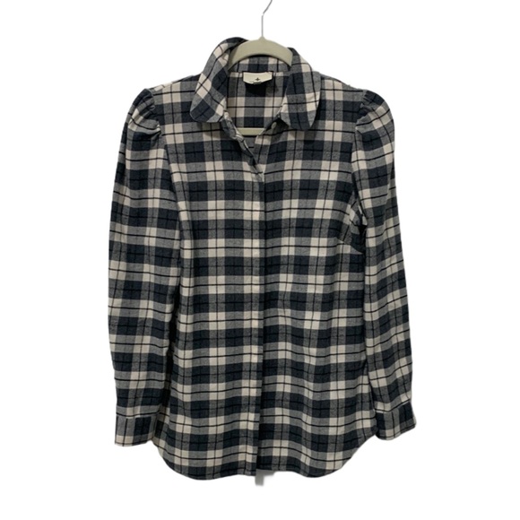 Tuckernuck Tops - Tuckernuck Gray Plaid Fleece Long Sleeve Button Down Shirt